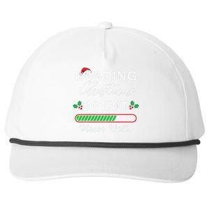 Loading Christmas Spirit Please Wait Xmas Video Games Lover Snapback Five-Panel Rope Hat