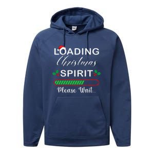 Loading Christmas Spirit Please Wait Xmas Video Games Lover Performance Fleece Hoodie