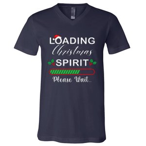 Loading Christmas Spirit Please Wait Xmas Video Games Lover V-Neck T-Shirt