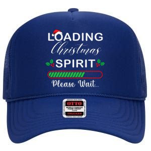 Loading Christmas Spirit Please Wait Xmas Video Games Lover High Crown Mesh Back Trucker Hat