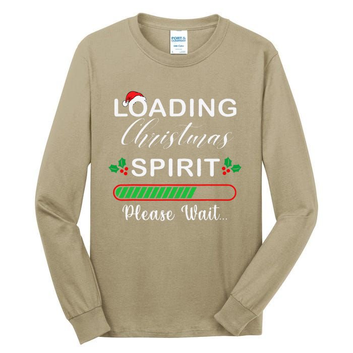 Loading Christmas Spirit Please Wait Xmas Video Games Lover Tall Long Sleeve T-Shirt