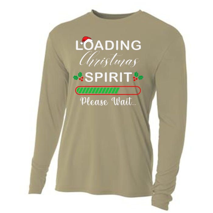 Loading Christmas Spirit Please Wait Xmas Video Games Lover Cooling Performance Long Sleeve Crew