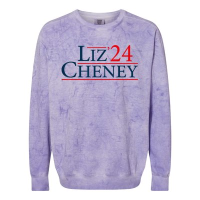 Liz Cheney Shirt For President 2024 USA Election Liz 24 Colorblast Crewneck Sweatshirt