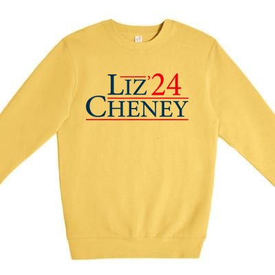 Liz Cheney Shirt For President 2024 USA Election Liz 24 Premium Crewneck Sweatshirt