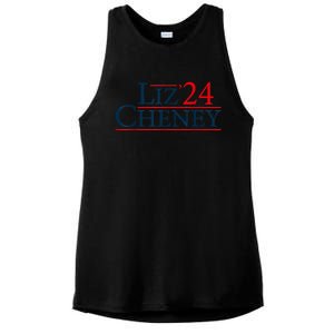 Liz Cheney Shirt For President 2024 USA Election Liz 24 Ladies PosiCharge Tri-Blend Wicking Tank