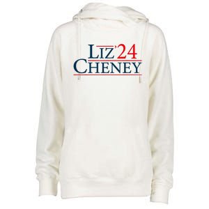 Liz Cheney Shirt For President 2024 USA Election Liz 24 Womens Funnel Neck Pullover Hood