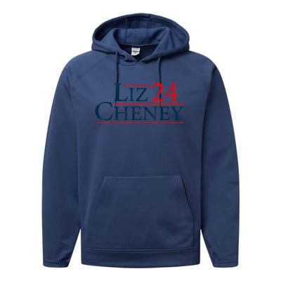 Liz Cheney Shirt For President 2024 USA Election Liz 24 Performance Fleece Hoodie