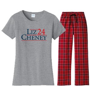 Liz Cheney Shirt For President 2024 USA Election Liz 24 Women's Flannel Pajama Set