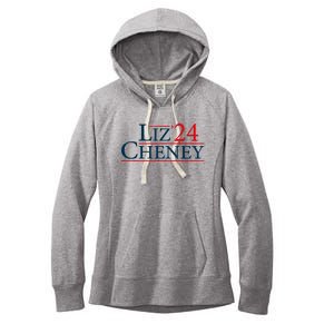 Liz Cheney Shirt For President 2024 USA Election Liz 24 Women's Fleece Hoodie