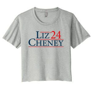 Liz Cheney Shirt For President 2024 USA Election Liz 24 Women's Crop Top Tee