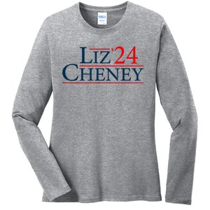 Liz Cheney Shirt For President 2024 USA Election Liz 24 Ladies Long Sleeve Shirt