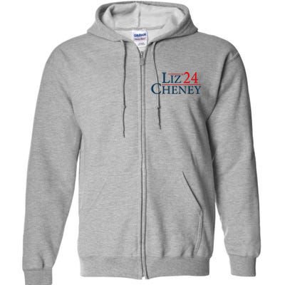 Liz Cheney Shirt For President 2024 USA Election Liz 24 Full Zip Hoodie