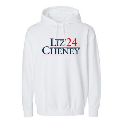 Liz Cheney Shirt For President 2024 USA Election Liz 24 Garment-Dyed Fleece Hoodie