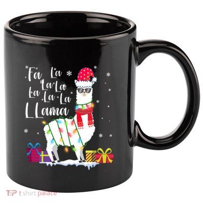 Llama Christmas Sweater Fa La La Lama Funny Xcute Giftmas Lover Gift 11oz C Handle Ceramic Mug