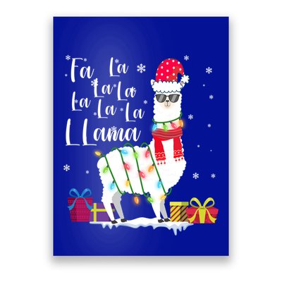 Llama Christmas Sweater Fa La La Lama Funny Xcute Giftmas Lover Gift Poster