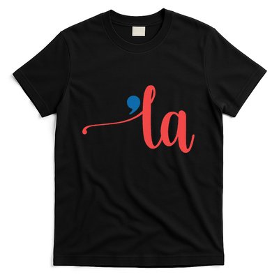 La Cursive Script With Comma Kamala Nickname Commala T-Shirt