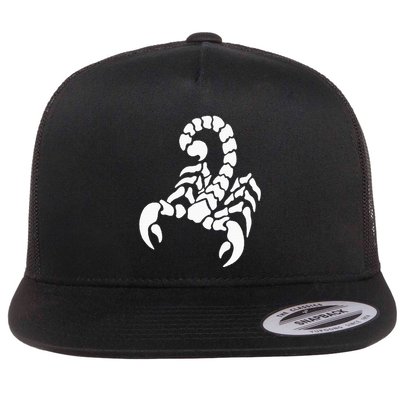 Left Chest Scorpio Design Funny Arachnologist Scorpion Flat Bill Trucker Hat