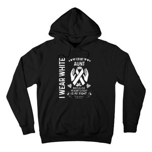 Lung Cancer Survivor Support I Wear White For My Aunt Hoodie