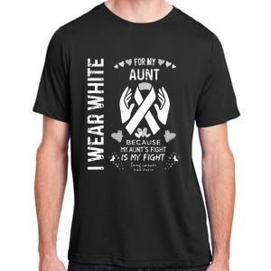 Lung Cancer Survivor Support I Wear White For My Aunt Adult ChromaSoft Performance T-Shirt