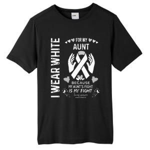 Lung Cancer Survivor Support I Wear White For My Aunt Tall Fusion ChromaSoft Performance T-Shirt