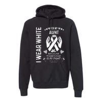 Lung Cancer Survivor Support I Wear White For My Aunt Premium Hoodie