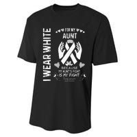 Lung Cancer Survivor Support I Wear White For My Aunt Performance Sprint T-Shirt