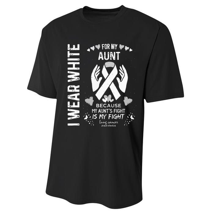 Lung Cancer Survivor Support I Wear White For My Aunt Performance Sprint T-Shirt