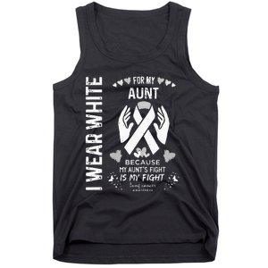 Lung Cancer Survivor Support I Wear White For My Aunt Tank Top