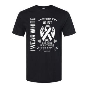 Lung Cancer Survivor Support I Wear White For My Aunt Softstyle CVC T-Shirt