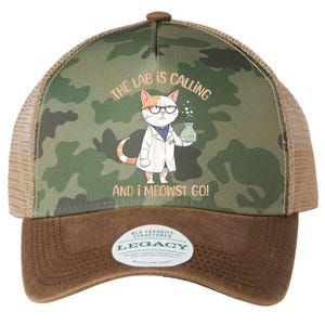 Lab Calling Science Funny Lab Cat Laboratory Chemistry Legacy Tie Dye Trucker Hat