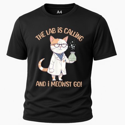 Lab Calling Science Funny Lab Cat Laboratory Chemistry Performance Shirt