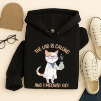 Lab Calling Science Funny Lab Cat Laboratory Chemistry Hoodie