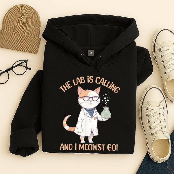 Lab Calling Science Funny Lab Cat Laboratory Chemistry Hoodie