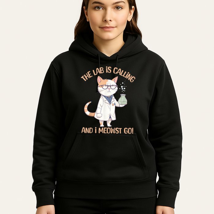 Lab Calling Science Funny Lab Cat Laboratory Chemistry Hoodie
