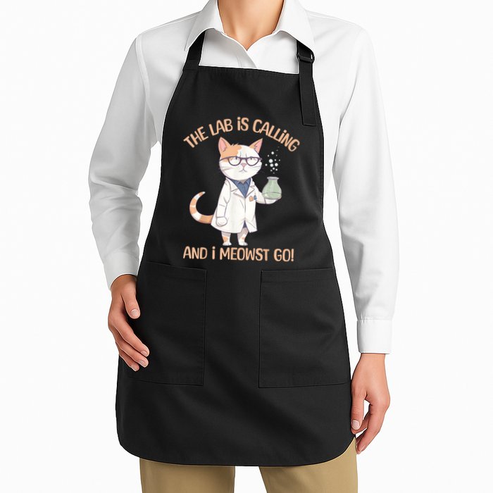 Lab Calling Science Funny Lab Cat Laboratory Chemistry Apron