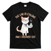 Lab Calling Science Funny Lab Cat Laboratory Chemistry T-Shirt