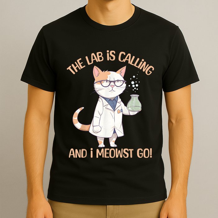 Lab Calling Science Funny Lab Cat Laboratory Chemistry T-Shirt