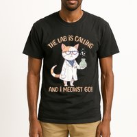 Lab Calling Science Funny Lab Cat Laboratory Chemistry Tall T-Shirt