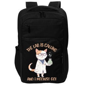 Lab Calling Science Funny Lab Cat Laboratory Chemistry Impact Tech Backpack