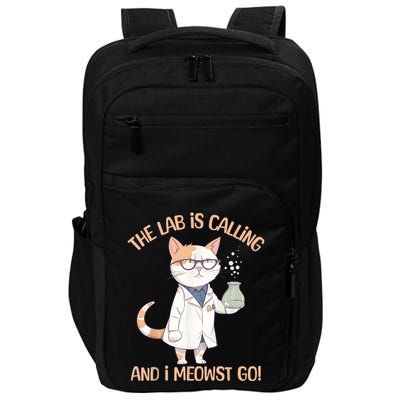 Lab Calling Science Funny Lab Cat Laboratory Chemistry Impact Tech Backpack