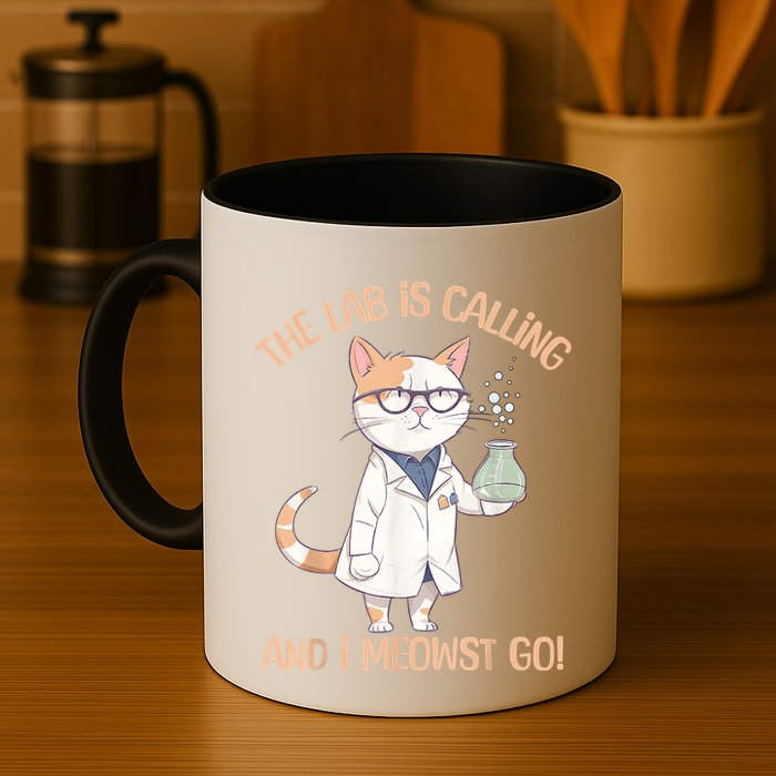 Lab Calling Science Funny Lab Cat Laboratory Chemistry Mug