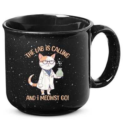 Lab Calling Science Funny Lab Cat Laboratory Chemistry 15oz Campfire Ceramic Mug