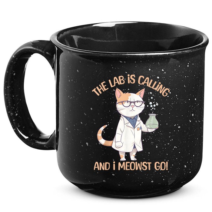 Lab Calling Science Funny Lab Cat Laboratory Chemistry 15oz Campfire Ceramic Mug