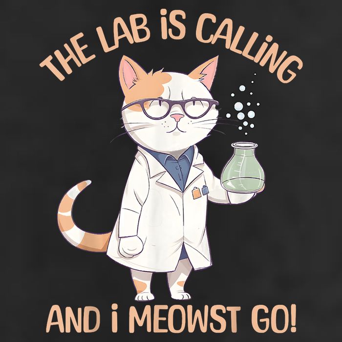 Lab Calling Science Funny Lab Cat Laboratory Chemistry Beanie