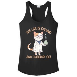 Lab Calling Science Funny Lab Cat Laboratory Chemistry Ladies PosiCharge Competitor Racerback Tank