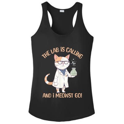 Lab Calling Science Funny Lab Cat Laboratory Chemistry Ladies PosiCharge Competitor Racerback Tank