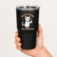 Lab Calling Science Funny Lab Cat Laboratory Chemistry Tumbler