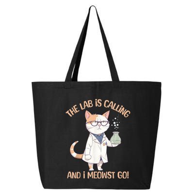 Lab Calling Science Funny Lab Cat Laboratory Chemistry 25L Jumbo Tote