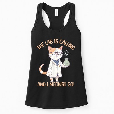 Lab Calling Science Funny Lab Cat Laboratory Chemistry Womens Tank Top