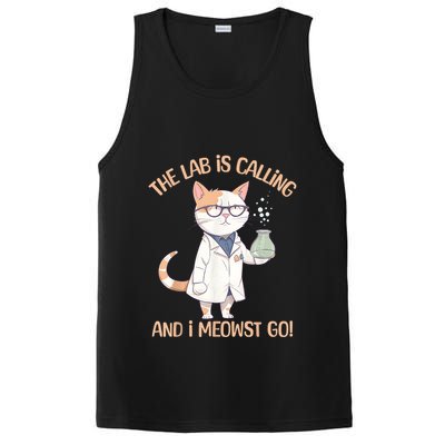 Lab Calling Science Funny Lab Cat Laboratory Chemistry PosiCharge Competitor Tank